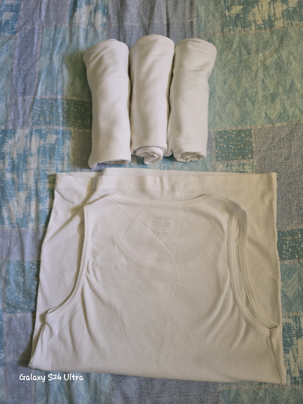 Jockey White Ribbed Tank Top - Logo Tag Detail
